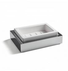 3SC SK 3.0 Мыльница подвесная, композит Solid Surface, цвет: белый/хром . SK01SL.BO