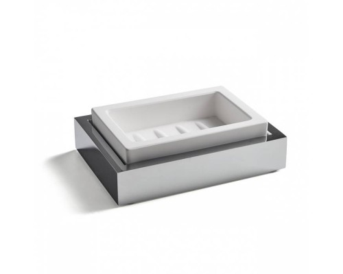 3SC SK 3.0 Мыльница подвесная, композит Solid Surface, цвет: белый/хром . SK01SL.BO 3SC SK 3.0 Мыльница подвесная, композит Solid Surface, цвет: белый/хром . SK01SL.BO