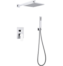 Душевой комплект Abber Weiss Insel AF8018W С ВНУТРЕННЕЙ ЧАСТЬЮ, белый хром