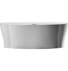Акриловая ванна BelBagno BB403-1700-850 без опоры 170x85 см, отдельностоящая, овальная, со сливом-переливом