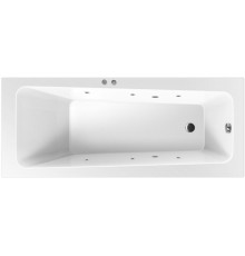 Акриловая ванна Excellent Ava WAEX.AVA16.SOFT 160x70 см, с гидромассажем, с каркасом, со сливом-переливом
