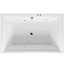 Акриловая ванна Excellent Crown Lux WAEX.CRO19.SOFT 190x120 см, с гидромассажем, с каркасом, со сливом-переливом, для двоих