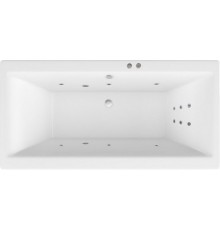 Акриловая ванна Excellent Pryzmat Slim WAEX.PRY16S.LINE 160x75 см, с гидромассажем, с каркасом, со сливом-переливом