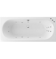 Акриловая ванна Excellent Oceana Slim WAEX.OCE18S.SMART 180x80 см, с гидромассажем, с каркасом, со сливом-переливом