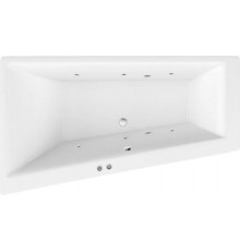 Акриловая ванна Excellent Sfera Slim WAEX.SFL17S.SOFT L 170x100 см, угловая, с гидромассажем, с каркасом, со сливом-переливом, асимметричная