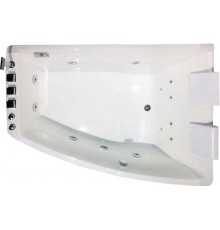 Акриловая ванна Orans BT-65100 XR 170x120 см, угловая, с гидромассажем, с каркасом, с экраном, со сливом-переливом, со смесителем, с подголовником, дл