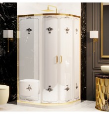 Душевой уголок Ambassador Royal 18015301 120х80 см, профиль золото