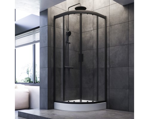 Душевой уголок AM.PM Gem W90G-401-080BT 80x80, профиль черный