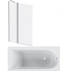 Акриловая ванна AM.PM Spirit V2.0 150x70 см, с каркасом, со шторкой