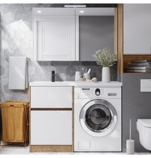 Мебель для ванной комнаты AQUATON Лондри 60 L, дуб сантана, белый