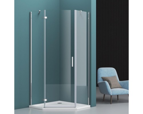 Душевой уголок BelBagno Kraft P-1-100-C-Cr L