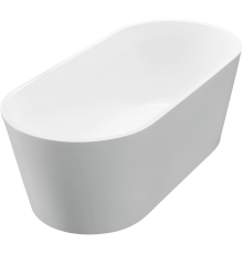 Акриловая ванна BelBagno BB71-1800-W0 180x80 см, отдельностоящая, овальная, с ножками, с донным клапаном