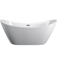 Акриловая ванна Ceruttispa Nemi 9319 170x75 см, отдельностоящая, овальная, с каркасом, со сливом-переливом