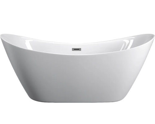 Акриловая ванна Ceruttispa Nemi 9319 170x75 см, отдельностоящая, овальная, с каркасом, со сливом-переливом
