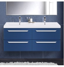 Тумба с раковиной Cezares Eco 120, sapfiro, 4 ящика, ручки хром
