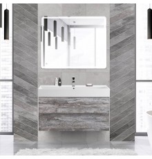 Мебель для ванной комнаты Cezares Molveno 46 100 legno grigio, с раковиной Cezares CZR-MIL-100-LVB