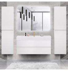 Мебель для ванной комнаты Cezares Molveno 46 120 bianco ghiaccio, с раковиной Cezares CZR-MIL-120-LVB