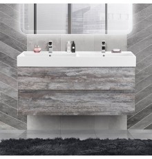 Тумба с раковиной Cezares Molveno 46 120 legno grigio, с раковиной Cezares CZR-MIL-120-2-LVB