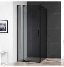 Душевой уголок Cezares Slider AH 1 80-100/110 Grigio Nero профиль черный, стекло серое