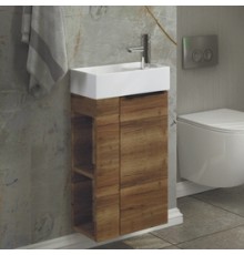 Тумба с раковиной Comforty Матэ 40 дуб темно-коричневый
