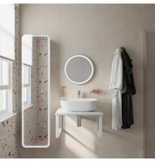 Мебель для ванной комнаты DIWO Элиста 60 белый мрамор, с раковиной Moduo 50 Square