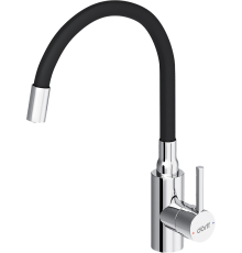 Смеситель для кухни Dorff Logic D3007622 хром, черный, с гибким изливом