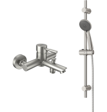 Смеситель для ванны с душем Dorff Logic New D0103030SS с душевым гарнитуром