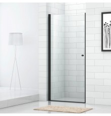 Душевая дверь в нишу Cezares Eco ECO-O-B-1-70-C-NERO профиль черный, стекло прозрачное