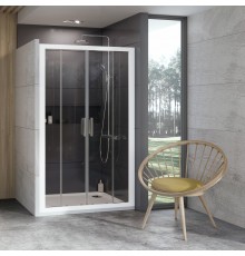 Душевая дверь в нишу Ravak 10° 10DP4-130 Transparent, профиль белый