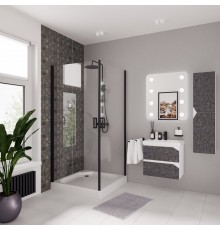 Душевой уголок Niagara Nova NG-6804-08 BLACK 100x100, квадратный, черный