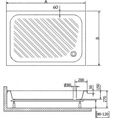 Поддон для душа RGW B/CL-S-A B/CL-S 16180199-51 90х90