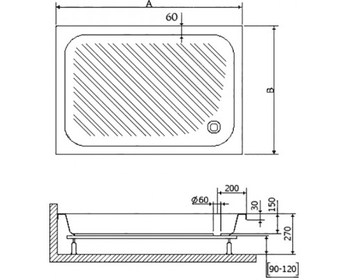 Поддон для душа RGW B/CL-S-A B/CL-S 16180199-51 90х90