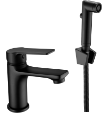 Смеситель для раковины ESKO Singapore Black SB 27H с гигиеническим душем, черный