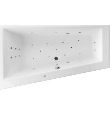 Акриловая ванна Excellent Sfera Slim WAEX.SFL17S.ULTRA L 170x100 см, угловая, с гидромассажем, с каркасом, со сливом-переливом, асимметричная