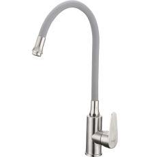 Смеситель для кухни Frap H48 F4448 с гибким изливом, сатин