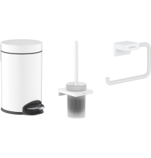 Набор Hansgrohe AddStoris Держатель туалетной бумаги 41771700 + Ершик 41752700 + Мусорное ведро 41775700