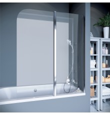 Шторка на ванну Koller Pool Waterfall Line 115х140, профиль хром, стекло прозрачное, R