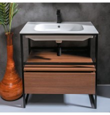 Тумба с раковиной Armadi Art Loft 80 dark wood, напольная