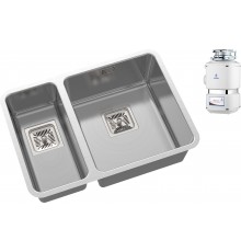 Комплект Мойка кухонная Oulin OL-0369R + Измельчитель OL-KDS553 + Адаптер квадратный
