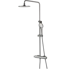 Душевая стойка Lemark Bronx LM3770GM c термостатом, графит
