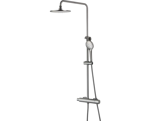 Душевая стойка Lemark Bronx LM3770GM c термостатом, графит