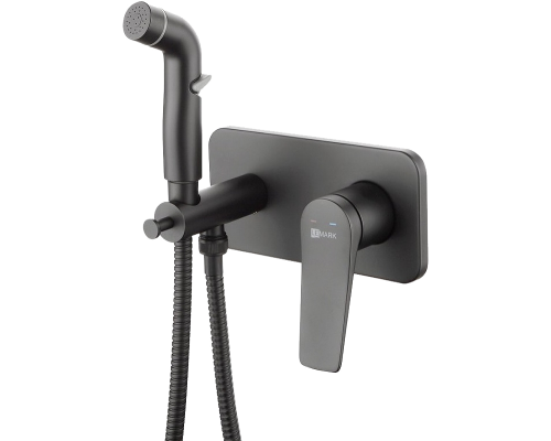Гигиенический душ Lemark Bronx LM3720BL со смесителем, С ВНУТРЕННЕЙ ЧАСТЬЮ, черный