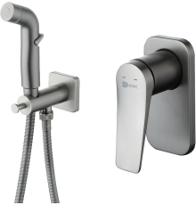 Гигиенический душ Lemark Bronx LM3719GM со смесителем, С ВНУТРЕННЕЙ ЧАСТЬЮ, графит