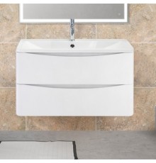 Тумба с раковиной BelBagno Acqua 80 подвесная, bianco lucido