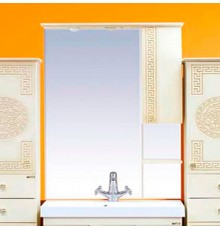 Зеркало Misty Olimpia Lux R 90 бежевая патина