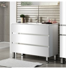 Тумба с раковиной Sanvit Кубэ -3 90 белый глянец