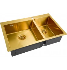 Мойка кухонная Zorg Inox PVD SZR-78-2-51 L bronze