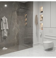 Душевая перегородка Niagara Nova NG-663-90 90x195 профиль хром, стекло прозрачное