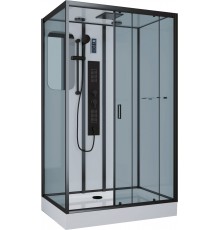 Душевая кабина Niagara Premium NG-6912-01GQR BLACK 120х80х210 правая, черная, с низким поддоном