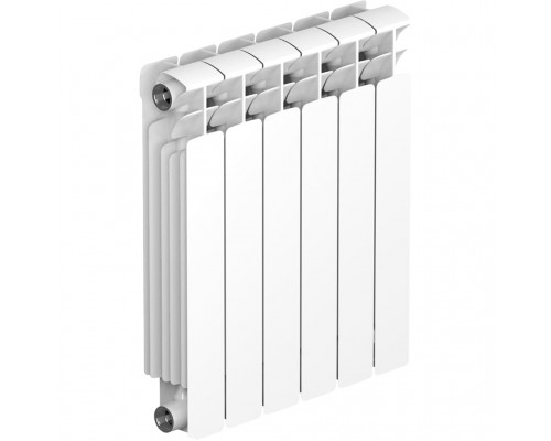Радиатор биметаллический RIFAR BASE 500 6 секций боковое подключение (белый RAL 9016) 1RB50-6 (1RB50-6)